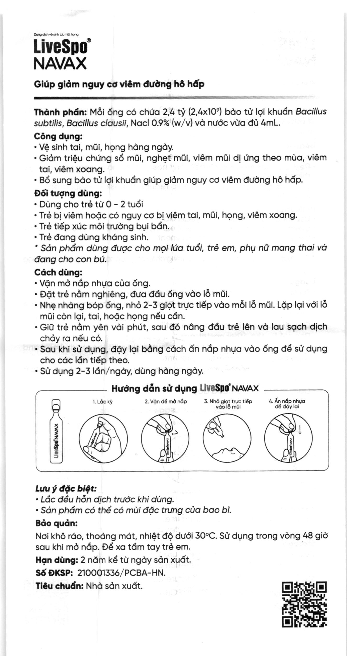 Dung dịch Livespo Navax vệ sinh tai, mũi, họng hàng ngày (10 ống x 4ml) - 8
